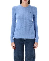 Polo Ralph Lauren - Plaited Wool And Cashmere Crew-Neck - Lyst