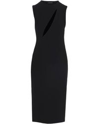 Versace - Cut-Out Midi Dress With Side Split - Lyst