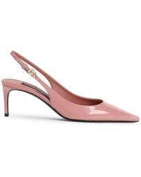 Dolce & Gabbana - Leather Slingback Pumps - Lyst