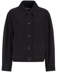 Max Mara Pure - Denim Print Jersey Jacket - Lyst