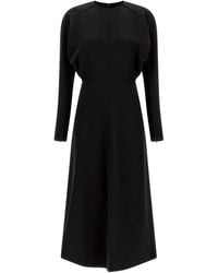 Victoria Beckham - Crew Neck Midi Dress - Lyst