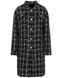 Giambattista Valli - Checked Bouclé Coat - Lyst