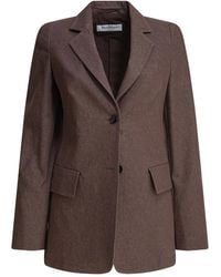 Max Mara - Denim-Effect Cotton Blazer - Lyst