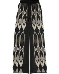 Circus Hotel - Pants With Geometric Lamé Jacquard Design - Lyst