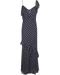 Self-Portrait - Polka Dot Georgette Maxi Dress - Lyst
