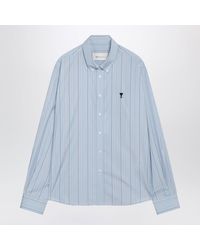 Ami Paris - Light Striped Ami De Coeur Shirt - Lyst