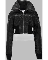 Rick Owens - Jacket Dracuflight Cropped Lamb Leather - Lyst