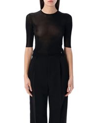 Saint Laurent - Short Sleeve Mini Top - Lyst