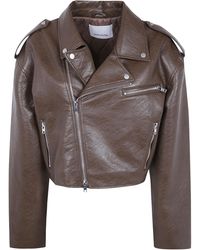 Frankie Shop - "Daphne" Cropped Biker Jacket - Lyst