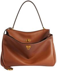 Balenciaga - New Rodeo Top Handle M Calf Leather Handbag - Lyst