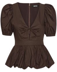 ROTATE BIRGER CHRISTENSEN - Rotate Puff-Sleeve Bubble Top - Lyst
