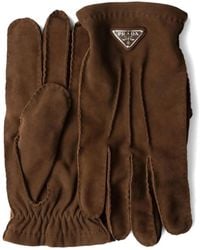 Prada - Suede Gloves - Lyst