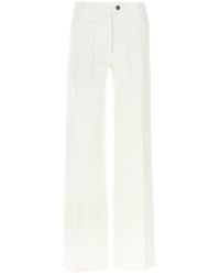 Ferragamo - Wide Leg Garment-Dyed Cotton Denim Jeans - Lyst