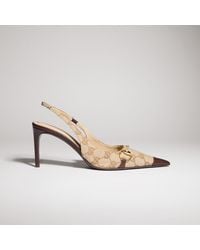 Gucci - Donna Gg Fabric Slingback - Lyst