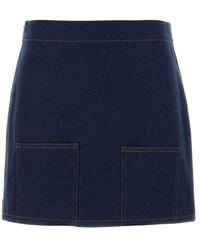 Fendi - Denim Mini Skirt - Lyst