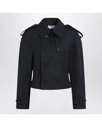McQueen - Midnight Wool Trench Coat - Lyst