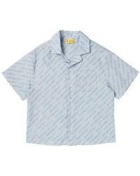 Off-White c/o Virgil Abloh - Logo All-Over Print Bowling Shirt For Kids - Lyst