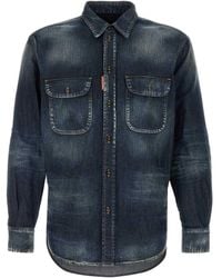 DSquared² - Stretch Denim Shirt - Lyst
