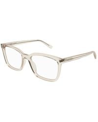 Saint Laurent - Sl 672 004 Optical Frames Acetate Transparent Squared - Lyst