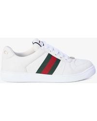 Gucci - Leather Screener Sneakers - Lyst
