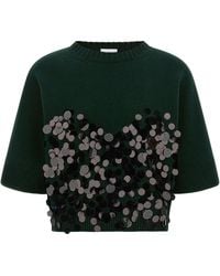 Nude - Sequin Cropped Sweater - Lyst