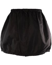 Prada - Mini Zip-Up Bubble-Hem Skirt - Lyst
