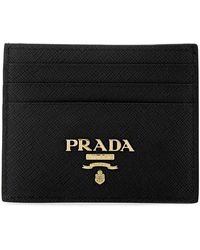 Prada - Saffiano Leather Card Holder - Lyst
