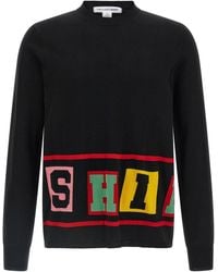 Comme des Garçons - Intarsia Knit Sweater With Colorful Lettering - Lyst