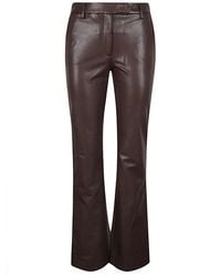 True Royal - Faux Leather Flared Trousers - Lyst