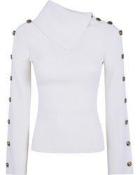 Elisabetta Franchi - Tricot Round Neck Sweater - Lyst