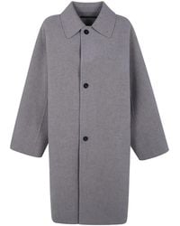 Sofie D ́hoore - "Carmine" Long Jacket With Collar And Buttons - Lyst