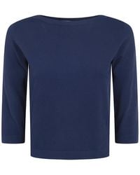 Nuur - Boat Neck 3/4 Sleeves Sweater - Lyst
