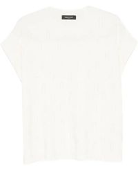 Fabiana Filippi - Platinum Cap Sleeve Sweater With Embrodery - Lyst