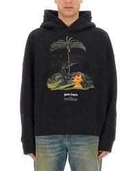 Palm Angels - Enzo Sweatshirt From The Tropics - Lyst
