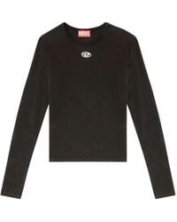 DIESEL - T-Uncutieslong-Ls-Od T-Shirt With Oval D Logo - Lyst