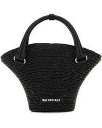 Balenciaga - Straw Mini Beach Handbag - Lyst