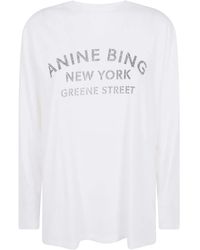 Anine Bing - "Ivan" Long Sleeve New York Stencil - Lyst