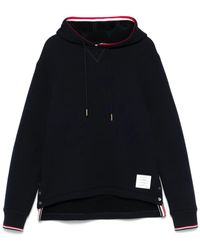 Thom Browne - Oversized Hoodie Pullover With Rwb Tipping Stripe - Lyst