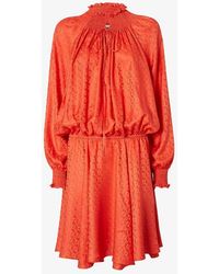 Fendi - Silk Jacquard Dress - Lyst