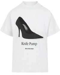 Balenciaga - Knife Pump T Shirt - Lyst