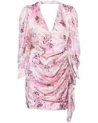 IRO - Floral Print Silk Short Dress - Lyst