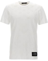Dolce & Gabbana - Optical Cotton T-Shirts And Polos - Lyst