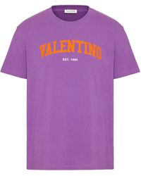 Tシャツ・カットソー Valentino Purple Print T-Shirt Valentino Purple Print T-Shirt Valentino