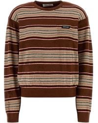 Miu Miu - Embroidered Chenille Sweater - Lyst