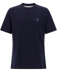 Brunello Cucinelli - Logo Print T-Shirt - Lyst