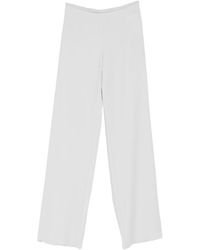 Emporio Armani - Cady Straight-Leg Trousers - Lyst
