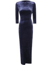 Giorgio Armani - Midi Round Neck Dress - Lyst