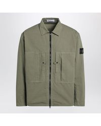 Stone Island - Military Zip-Up Shirt Jacket - Lyst