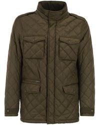 Herno - Field Jacket With Diamond Quilting - Lyst