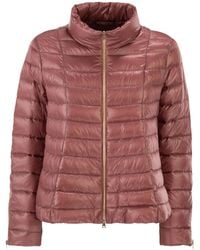 Herno - Ultra-Light Satin Down Jacket With Flared Back - Lyst